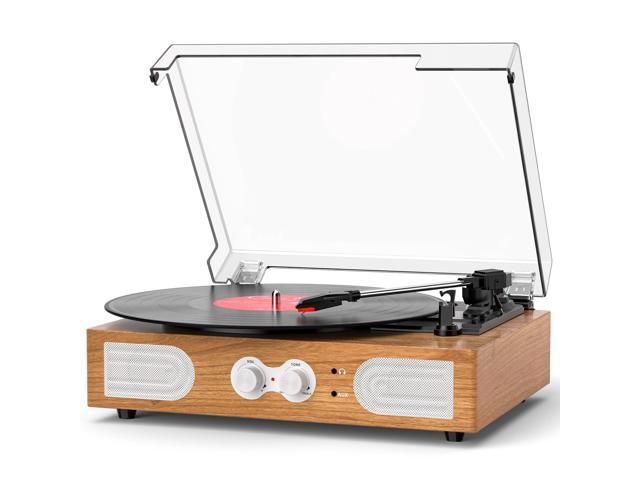 Vinyl Record Player with Built-in Speakers 3-Speed Vintage Record Player Support Treble& Bass Control, 3.5mm Headphone Jack, RCA-Out/Aux in,... Vinyl Record Player with Built-in Speakers 3-Speed Vintage Record Player Support Treble& Bass Control, 3.5mm Headphone Jack, RCA-Out/Aux in,...