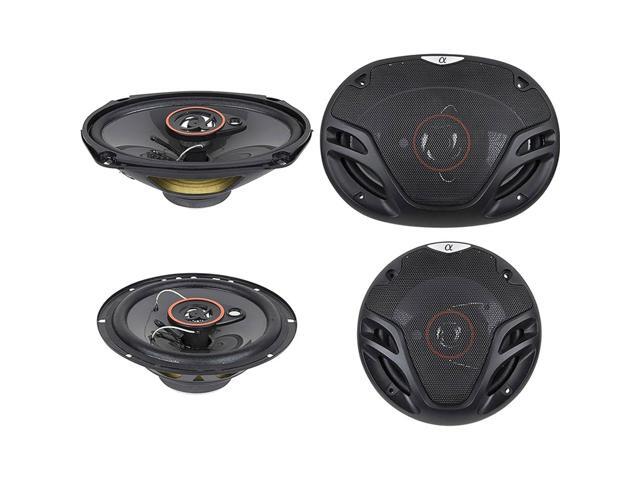 AS2629P Loudspeakers Pair of 6.5' 350W Max 3-Way Speakers Plus 6X9 500W Max 3-Way Car Audio Coaxial Speakers 4 Ohms Premium Quality Audio Door...