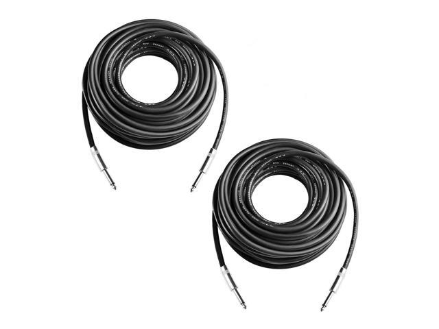 200 Feet Professional Speaker Cables, Pair 200 ft 12 Gauge 1/4 Inch Audio Amplifier Connection Heavy Duty Cord Wire