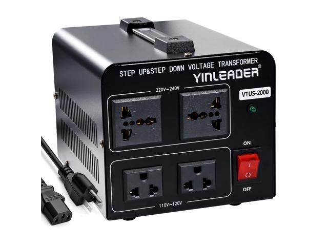 110V to 220V Voltage Converter Transformer 2000W Step Up/Down 110/120 Volt - 220/240 Volt Converter