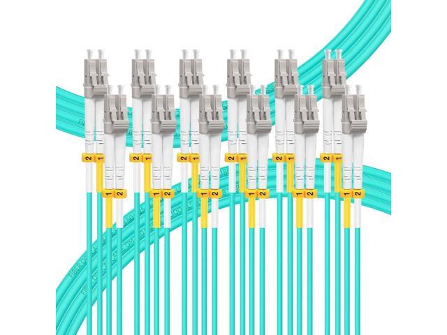 8M-6Pack LC to LC Fiber Patch Cable OM3 Multimode, MM Multi Mode Fiber Optic Cable, MMF Fiber Jumper Cord, 10Gb/40Gb, Duplex, 50/125um, LSZH,...