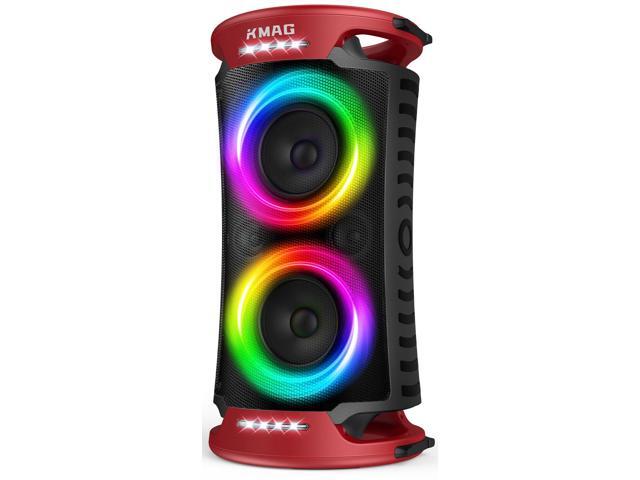 Large Party Bluetooth Speaker, 260W Peak Powerful Loud Sound with Deep Bass, 15Hr Playtime, Fast Charge, RGB Cool Light Show, TWS, Portable for...