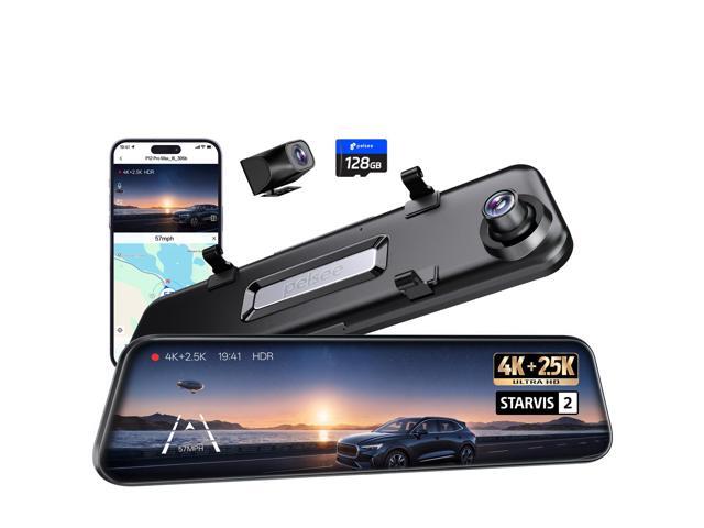 4K+2.5K Mirror Dash Cam with Front Starvis 2 IMX678 & Rear IMX335, 12' Rear View Mirror Camera, Color Night Vision, 5.8GHz WiFi, ADAS & BSD,...