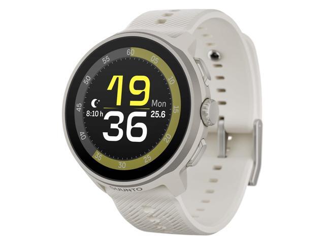 Run Running GPS Sports Watch with Silicone Strap, 1.32' AMOLED Touchscreen w/Crown Button, Wrist Heart-Rate & Sleep Health Tracking, Frost Gray