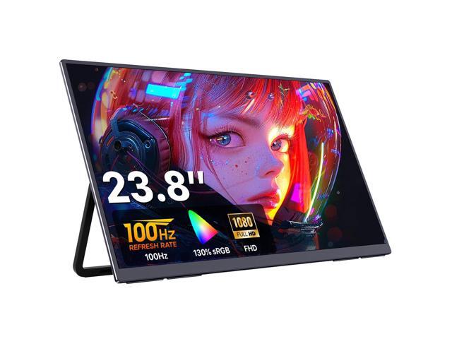 Portable Monitor IPS Travel Monitor with USB-C HDMI Portable Screen for Laptop MacBook Surface PC PS4/5 External Display with Kickstand, VESA...