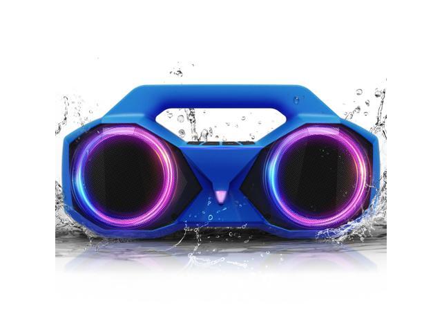 Bluetooth Speaker Outdoor Loud: 80W(Peak) with Bass, Portable Wireless Speaker with IPX7 Waterproof, 20H Playtime, RGB Lights, TWS for Outside,.
