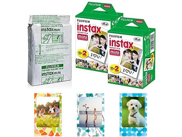 Instax Mini Instant Film,10 SheetsÃ—5 Pack(Total 50 Shoots) Bundled with Tudak Photo Magnet Frames [Bulk Packaging]