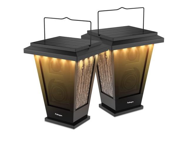 Bluetooth Speakers Waterproof, Solar Powered 2 Packs True Wireless Stereo Sound 20W Dual Pairing Lantern Indoor Outdoor Speakers with 20 Piece LED.