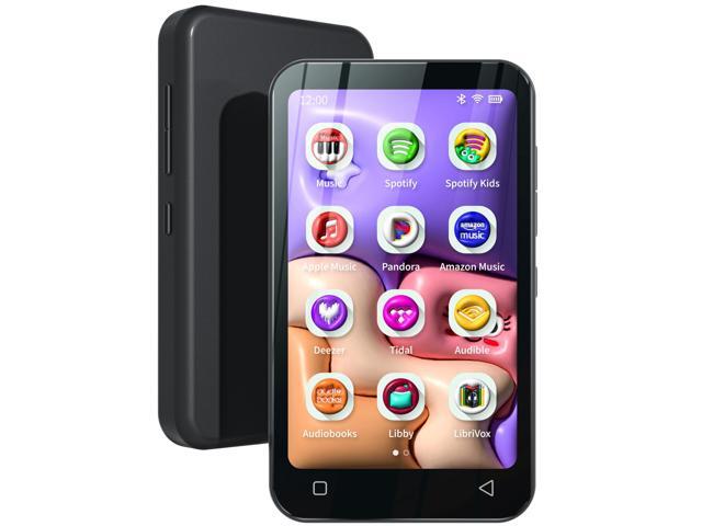 80GB Kids MP3 Player with Bluetooth, Parental Controls, Pre-Installed Spotify, Audible, 4' MP4 Player (Black)