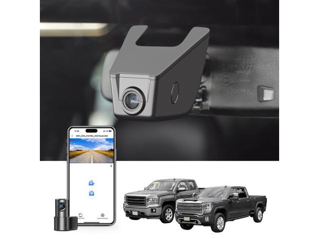 Front 4K & Rear 1080p Dash Cam fit for GMC Sierra Select 1500 2014-2021 Select 2500/3500 2015-2023(Model E), NO Vehicle Sensor Cover, 2160P Video,.