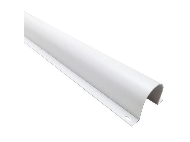 2' Plastic Flanged Wire Guard Cable Raceway - (5 x 58 Inch Sticks = 24.1 Feet) - White