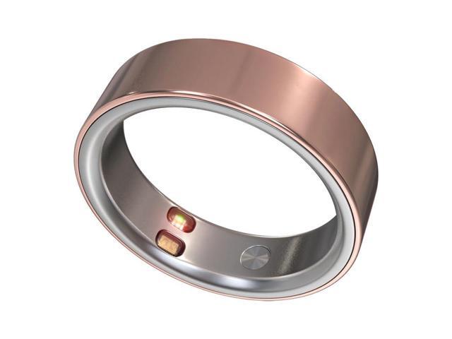 Smart Ring Health Tracker 5ATM Waterproof Sport Ring Exclusive Vibration Alerts Titanium Blood Oxygen/Sleep/Emotional Management Women Cycle.
