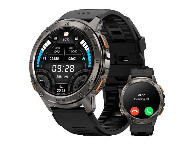 Smart Watches for Men, Rugged Military Bluetooth Call (Answer/Dial Calls), 1.43' Ultra HD AMOLED Display, 60 Days Extra-Long Battery, Full Metal...