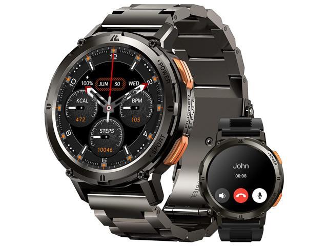 Smart Watches for Men, 60 Days Extra-Long Battery, 50M Waterproof, Military Bluetooth Call(Answer/Dial Calls) 1.43' AMOLED Fitness Watch, AI Voice...