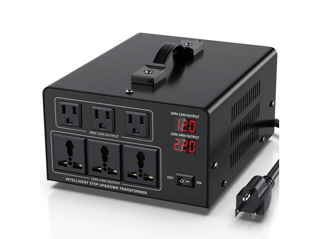 4000W Voltage Converter Transformer Step Up 110V/120V to220V/240V or Step Down 220V to 110V AC Power Converte, Circuit Breaker Protection, 3 US...