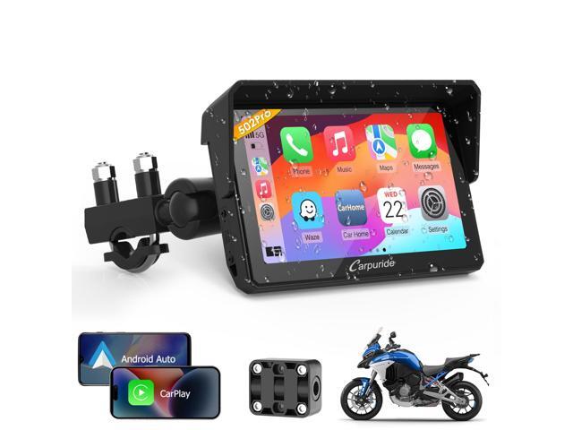 W502PRO for Motorcycle CarPlay& Android Auto& Dual Bluetooth - 5' Waterproof GPS Navigation Screen for Motorbike, Music Sharing, Intercom, EQ,...
