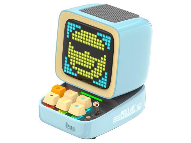 Ditoo Pro Retro Pixel Art Game Bluetooth Speaker with 16X16 LED App Controlled Front Screen (Blue)