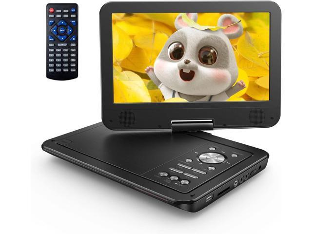 12.5' Portable DVD Player with 10.5' HD Swivel Screen for Car and Kids, Built-in Battery, Earphone/AV-in/AV-Out/USB/SD Card/TV Sync and...