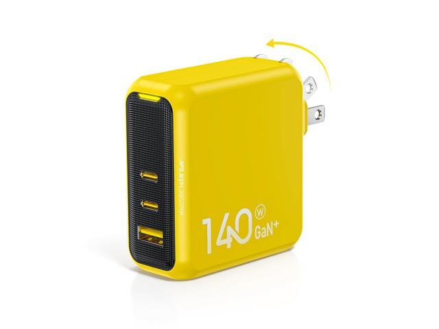 Magcube 140W USB C Charger PD3.1 3-Port GaN+ Laptop Wall Charger 100W Fast Charging Power Adapter Foldable Plug for MacBook Pro 16'', Dell XPS,...