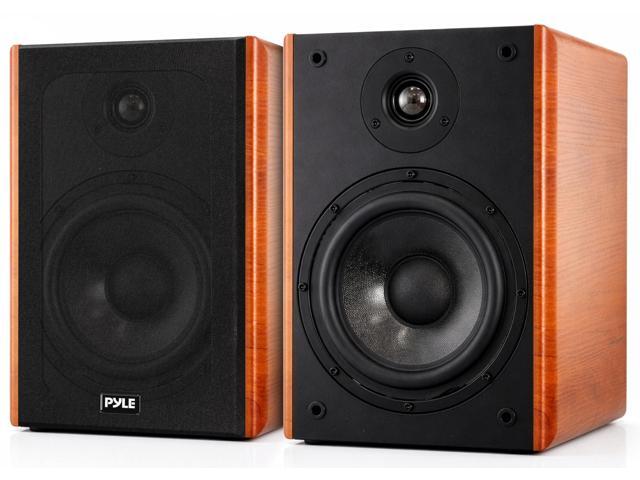 5.25' Home Audio Speakers, 2-Way Passive Bookshelf, 200W Max Power, 1' Silk Dome Tweeter, Composite Woofer, Gold Plated 5 Way Binding Post, Rubber...