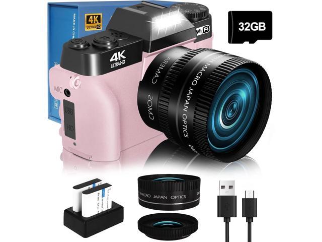 2026 Upgrade Digital Camera for Photography Vlogging Camera for YouTube with WiFi, 180Â° Flip Screen, 16X Digital Zoom, 52mm Lens, 2 Batteries, 32GB...