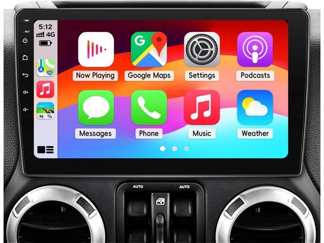Car Radio Stereo for Jeep Wrangler JK 2007-2018,2+64G Android 13 Touch Screen Radio with Wireless CarPlay Android Auto Bluetooth GPS Navigation.