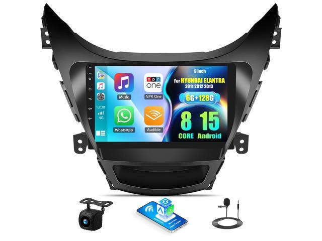 8 Core 6G+128G Android Car Stereo Radio for Hyundai Elantra 2011 2012 2013 with 360° Panoramic View 9 Inch Touch Screen Wireless CarPlay Android.