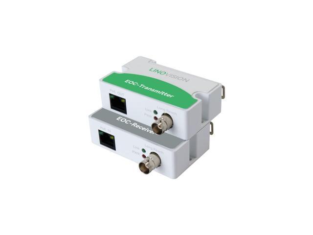 POE Over Coax EOC Converter IP Over Coax Max 3000ft Power and Data Transmission Over Regular RG59 Coaxial Cable for Upgrading Analog Surveillance...