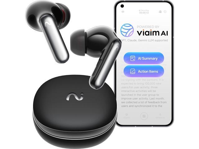 RecDot Voice Recorder Earbuds: Professional AI Note Taker for Meetings, Calls & Lectures. Transcribe & Summarize, 78 Languages, 48dB Hybrid ANC AI.