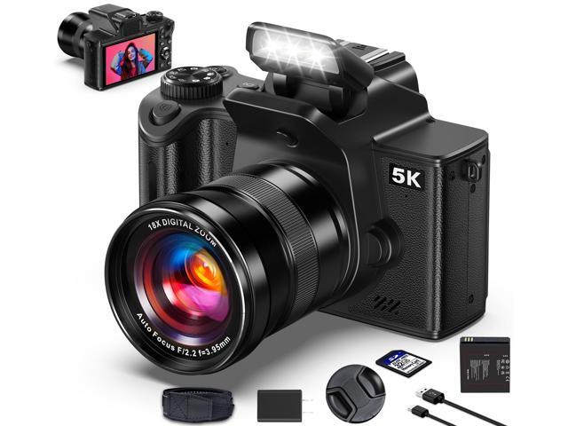 True 5K Digital Camera - 80MP WiFi Cameras for Photography - UHD Autofocus Vlogging Camera for YouTube 18X Zoom - One-Touch Macro Video Camara for.