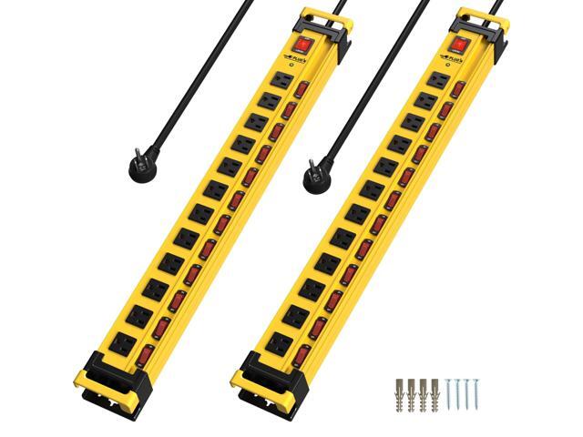 12 Outlet 3300J Surge Protector Power Strip,Individual Switches,9FT/14AWG/15AMP/1875W Power Cord,Heavy Duty Metal Power Strip with Cord Manager,for...