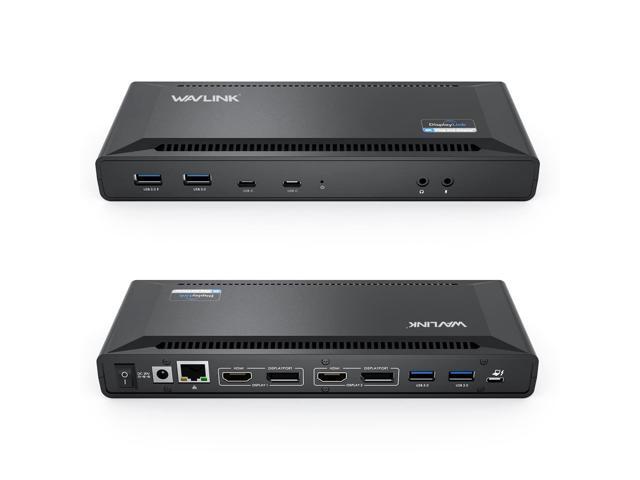 Universal USB C Laptop Docking Station Dual Monitors 5K/4K@60Hz with 65W Host Charging for Thunderbolt 4/3, USB-C Windows, Mac M1-M5/Macbook Neo,.