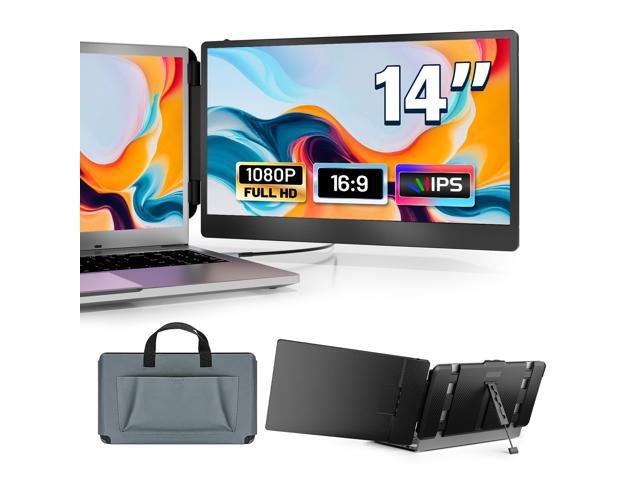 14' Laptop Monitor Extender, FHD 1080P IPS Dual Laptop Screen Extender, HDMI/USB-A/Type-C Plug and Play for Windows, Mac, Chrome, Android, Xbox,...