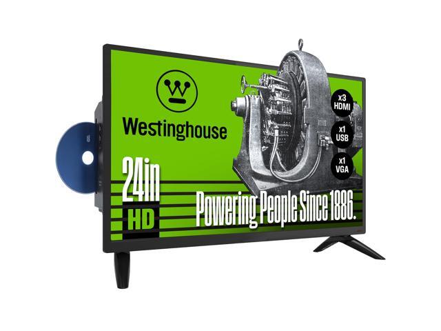 24 Inch TV with DVD Player Built in, HD LED Small Flat Screen Non-Smart Television DVD Combo, RV Camper, Works w/Fire Stick, Roku, Apple TV, TiVo,...