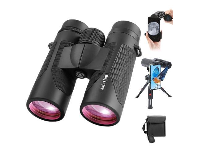 12x42 HD Binoculars for Adults High Powered with Phone Adapter and Tripod, Super Bright BAK4 Prism Waterproof Binoculars for Bird Watching Hunting...