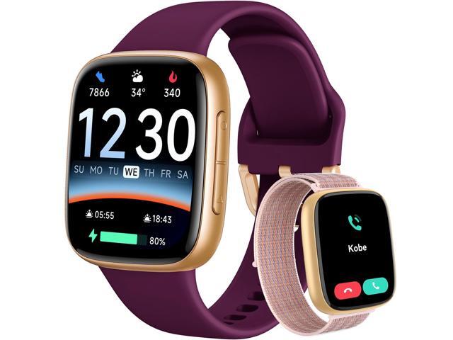 Smart Watch for Women, 1.85' AMOLED Fitness Tracker with Bluetooth Call, Heart Rate/Sleep/SPO Monitor, 100+ Sports Modes, 3ATM Waterproof...