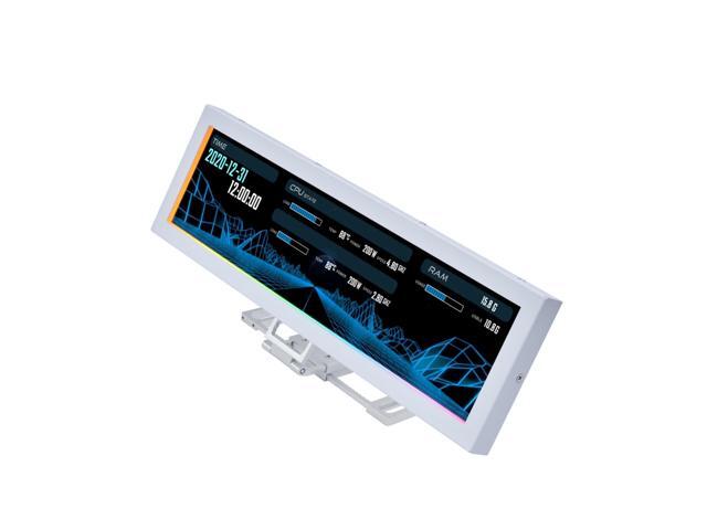 8.8' Universal Screen for PC - Adjustable Mounting for Any Computer Setup - Customizable ARGB Frame - PC Temperature Display Panel - LCD Screen...