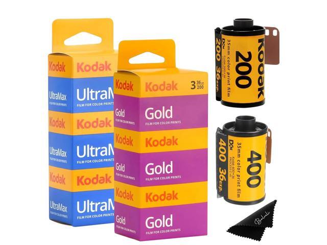 Kodak Ultramax 400 & Gold 200 35mm Film Bundle - 6 Rolls (36exp Each) - Includes Microfiber Cloth