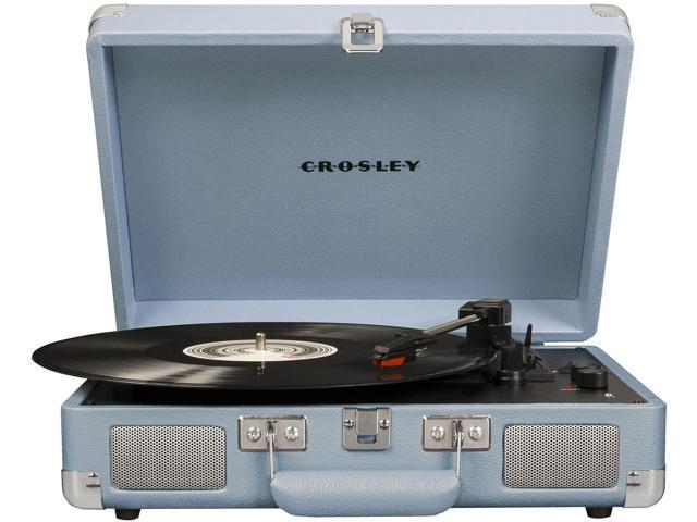CR8005F-TN Cruiser Plus Vintage 3-Speed Bluetooth in/Out Suitcase Vinyl Record Player Turntable, Tourmaline