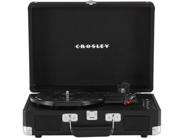 CR8005DP-BK1 Cruiser Plus Vintage 3-Speed Bluetooth in/Out Suitcase Vinyl Record Player Turntable, Black