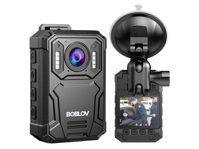 KJ23Pro 2K Body Camera, 256GB Body Worn Camera with Night Vision, 4000mAh Battery for 15 Hours Continuous Recording, with Car Suction for Dashcams,.