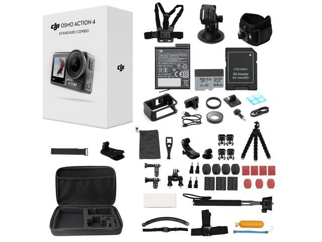 Osmo Action 4 Waterproof Action Camera Bundle, 1/1.3' Sensor, 4K/120fps Video, Stunning Low-Light Imaging, Original Standard Combo + 58 Piece...