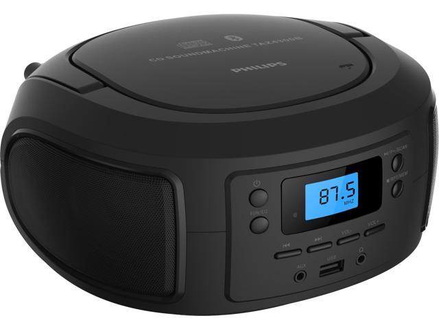 CD Player Portable with Bluetooth, Crystal Clear Sound Top Loading CD Boombox with FM Radio, USB Port & Aux Input, Compact & Lightweight...