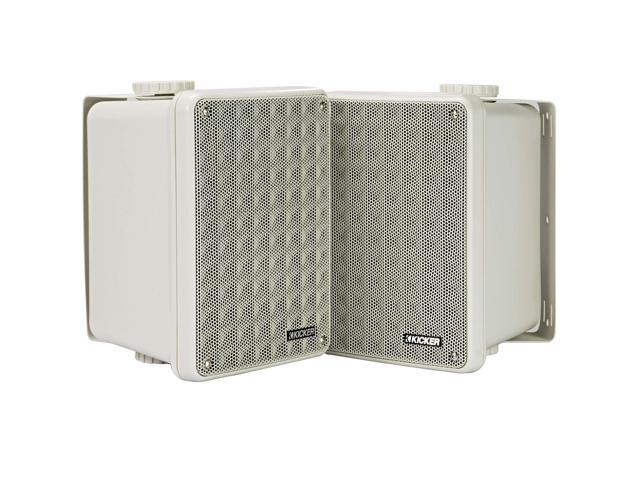 KB6B 2-Way Full Range Indoor Outdoor Speakers (Pair) Weatherproof Speakers for Patio Garage Poolside in-Home, 6.5 inch woofer, 2x5 inch Horn.