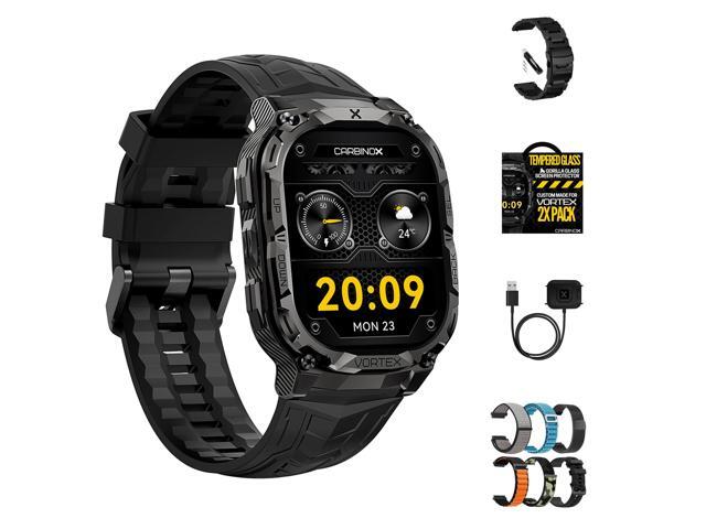 Vortex Smartwatch (Answer/Make Calls), Military-Grade Rugged Fitness Tracker, IP69K Waterproof, Sport Design for Active Lifestyles (Black Ultimate...