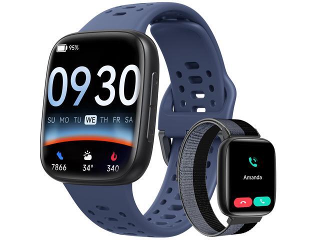 Smart Watches for Women/Men Android iPhone, [1.85' AMOLED Screen] Smartwatch Fitness Tracker 3ATM Waterproof with Bluetooth Calls, AI Control,.