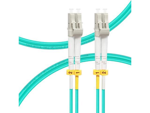 LC to LC Fiber Patch Cable OM3 2M/7ft, Length Options: 0.2m-200m, 10GB/40GB Multimode Duplex 50/125um Fiber Optic Cable Cord LSZH-2Meter(7ft), 10pack