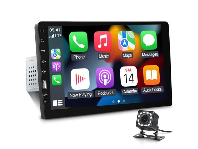 9inch Single Din Touchscreen Car Stereo Compatible with Apple Carplay and Android Auto, Bluetooth Car Radio with Backup Camera