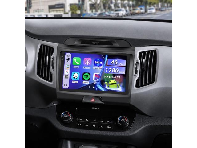 [4G+128G] Android 15 Car Radio for Kia Sportage 2010-2016 Car Stereo with Wireless Carplay/Android Auto, 9 Inch HD Touchscreen with GPS Bluetooth.