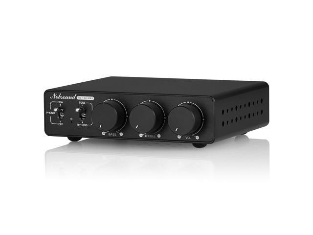 Nobsound 300Wx2 Stereo Amplifier with Phono Input - HiFi Class D Mini Power Amp for Home Theater, Turntables, Studio Monitor TPA3255 Chip, RCA/MM...